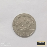 1986 India 50 Paise Coin - Fisheries Commemorative