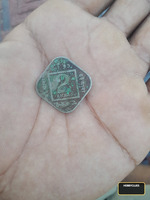 1918 King George V 2 Annas Square Coin - Image 2