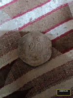 Old 20 Paise Coin from India, 1987