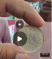 1939 British India One Rupee Coin