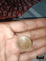1941 British India One Quarter Anna Coin - King George VI