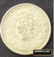 1919 British India One Rupee Coin - King Edward VII