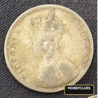 1872 British India One Rupee Silver Coin - Image 2