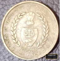 India ₹5 Commemorative Coin 1860-2010 - Comptroller and Auditor General of India - Image 2