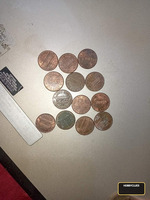 Lot of 14 Vintage US Lincoln Wheat Pennies (1925-1985) - Image 2