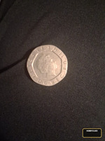 1998 British 20 Pence Coin Featuring Queen Elizabeth II