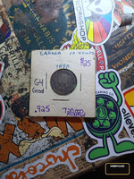 1898 Canada 10 Cents Silver Coin G4 Condition