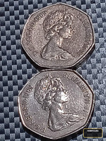 Two 1969 British 50 Pence Coins - Image 2