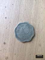 1957 Indian 10 Paise Coin