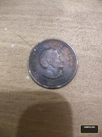 Vintage 50 Paise Indian Coin Featuring Indira Gandhi (1917-1984)