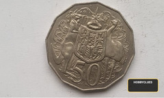 1983 Australian 50 Cent Coin Featuring Queen Elizabeth II