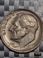 1967 US Roosevelt Dime Coin
