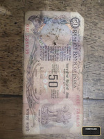 Vintage Indian 50 Rupees Banknote - Image 2
