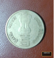 RARE COMMON WEALTH GAMES 5 rupee COIN - Image 2