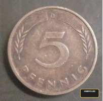 1978 Germany 5 Pfennig Coin