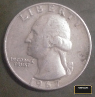 1967 US Washington Quarter Dollar Coin