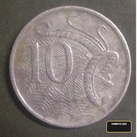 1982 Australian 10 Cents Coin Featuring Queen Elizabeth II