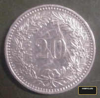 1921 Costa Rica 20 Centavos Silver Coin