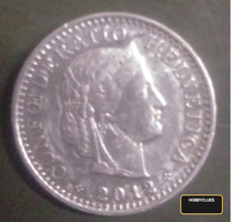 1921 Costa Rica 20 Centavos Silver Coin - Image 2