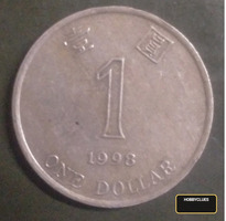 1998 Hong Kong One Dollar Coin