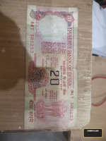 Vintage Indian 20 Rupees Banknote