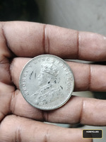1920 One Rupee India Silver Coin - King George V