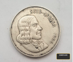 1966 South African 1 Rand Silver Coin