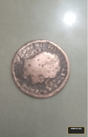 Vintage Copper Coin with Profile Portrait