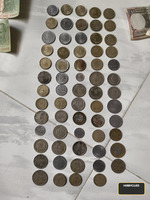 Collection of Vintage Indian Coins and Banknotes
