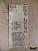 Old Indian 10 Rupees Banknote