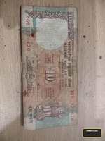 Vintage Indian 10 Rupees Banknote