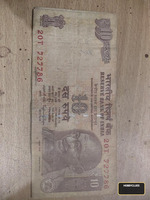 Old Indian 10 Rupees Banknote