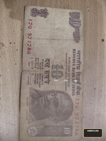 Old Indian 10 Rupees Banknote