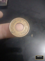 Vintage Indian 5 Pies Coin with Hole