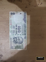 Old Indian 100 Rupees Banknote with Mahatma Gandhi