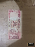 Old Indian 20 Rupees Banknote Featuring Mahatma Gandhi
