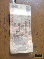 Old Indian 10 Rupees Banknote