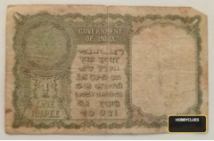 Vintage Government of India One Rupee Banknote - Image 2