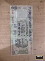 Old Indian 100 Rupees Banknote