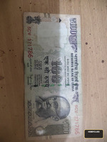 Old Indian 100 Rupees Banknote