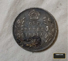 1906 British India One Rupee Coin - Edward VII