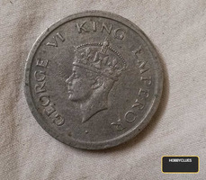 1947 India One Rupee Coin Featuring George VI - Image 2