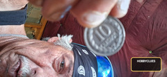 Vintage 10 Centavos Coin