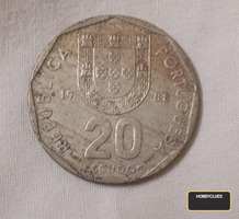 1983 Portugal 20 Escudos Coin