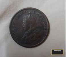 1934 One Quarter Anna Coin from British India - Image 2