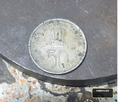 Old 50 Paise Coin from India