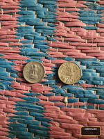 Set of Vintage Indian 25 Paise Coins