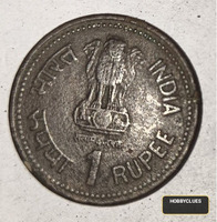 1990 Indian 1 Rupee Coin Featuring Dr. B.R. Ambedkar - Image 2