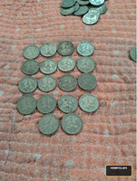 Collection of Vintage 1954 Indian Half Rupee Coins