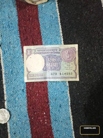 Vintage Indian 1 Rupee Banknote (Government of India)